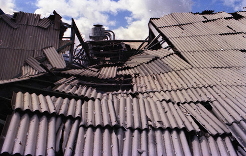 Destroyed structure, Managua, 1979