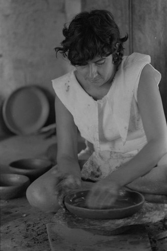 Artisan at work, La Chamba, Colombia, 1975