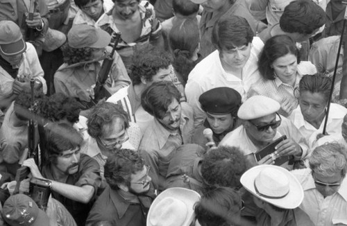 Junta members at a rally, Managua, 1979