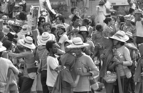 Dancers performing in the street, Barranquilla, Colombia, 1977