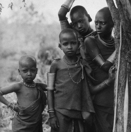 Maasai children, Tanzania, 1979