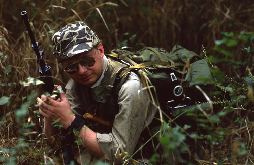 Survival school student on an obstacle course, Liberal, 1982