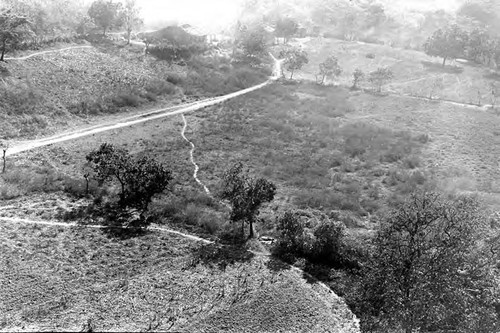 Burned body in the Salvadoran countryside, Cabañas, 1982