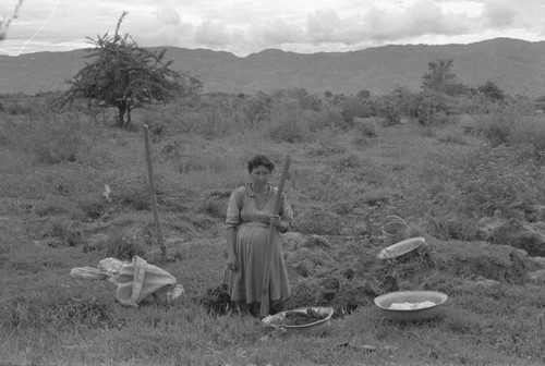 Woman extracting clay, La Chamba, Colombia, 1975