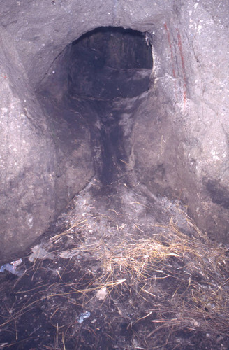 The entrance to a hypogeum, Tierradentro, Colombia, 1975