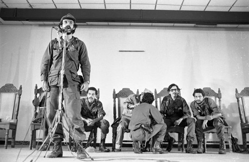 Members of the National Directorate at a press conference, Nicaragua, 1979