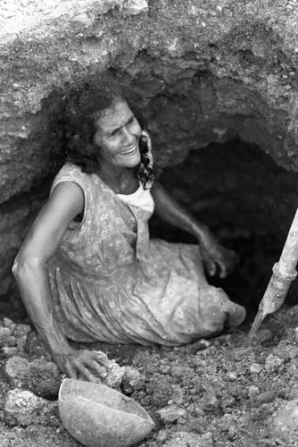 Women extracting clay, La Chamba, Colombia, 1975