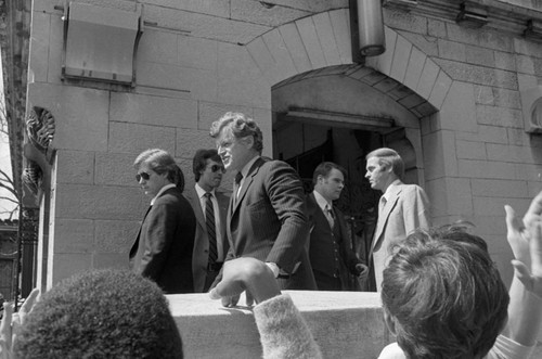 Ted Kennedy on campaign trail, ca.1980