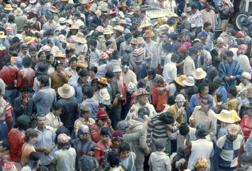 Crowd at the Blacks and Whites Carnival, Nariño, Colombia, 1979