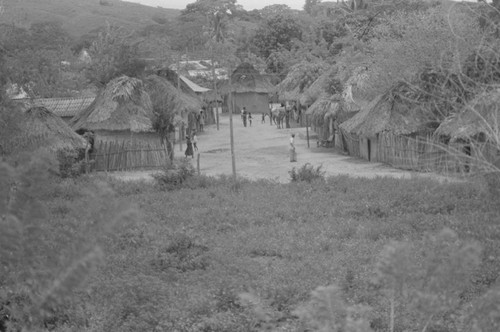 People walking on a street, San Basilio de Palenque, 1976