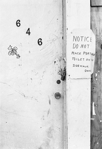 Locked door, Philadelphia, ca. 1980