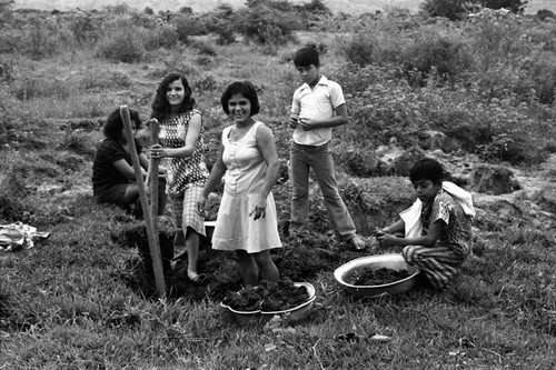 Women extracting clay, La Chamba, Colombia, 1975