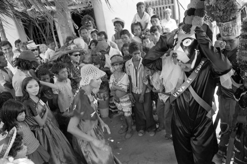 Dancing among a crowd, Barranquilla, Colombia, 1977