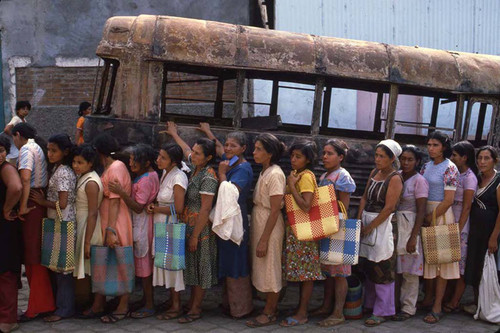 Women in line for food rations, Berlín, Usulután, 1983