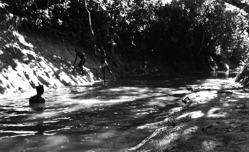 Children playing at the river, San Basilio del Palenque, ca. 1978