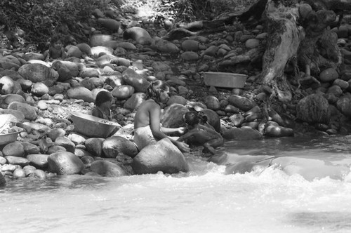 Woman at bank of river, La Guajira, Colombia, 1976