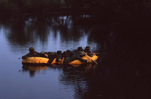 Survival school students attempt a beachhead assault, Liberal, 1982