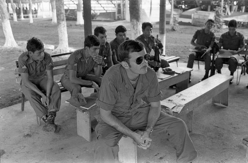 U.S. advisor at military base, Ilopango, 1983