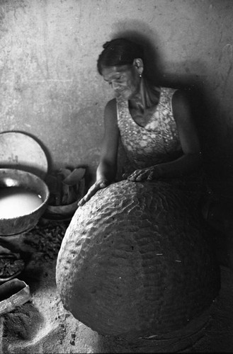 Artisan at work, La Chamba, Colombia, 1975