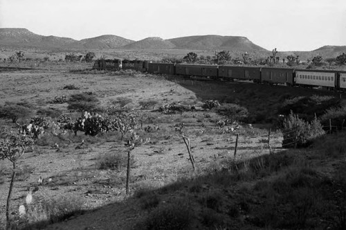 Views from train of desert, Zacatecas, 1983