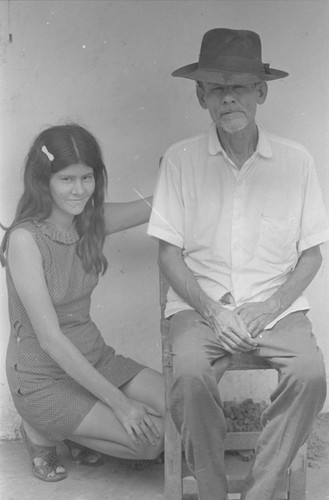 Portrait of Man and a young woman, La Chamba, Colombia, 1975