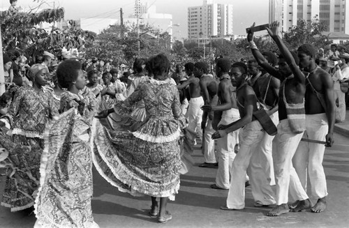 Son de Palenque dancers performing, Barranquilla, Colombia, 1977