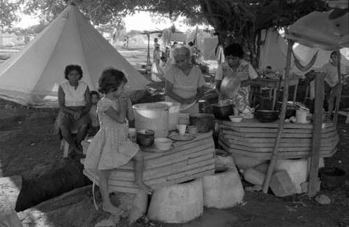 People at a refugee camp, Costa Rica, 1979