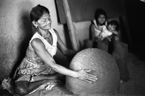 Artisan at work, La Chamba, Colombia, 1975