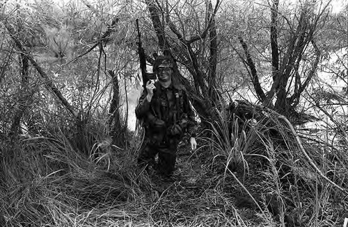 Survival school student on an obstacle course, Liberal, 1982