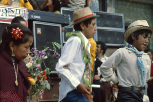 Children dancing at the Blacks and Whites Carnival, Nariño, Colombia, 1979