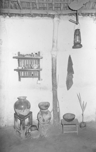 Home interior, San Basilio de Palenque, 1976