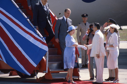 Queen Elizabeth II, President Miguel de la Madrid, Mexico, 1983