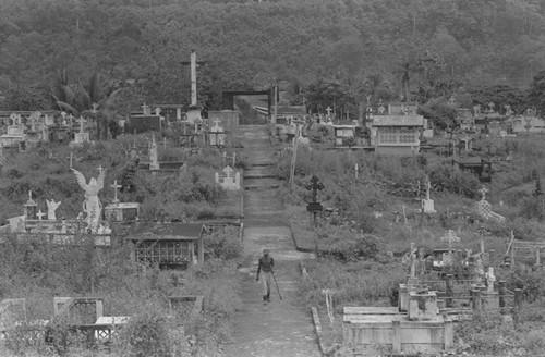 View of a cemetery, Barbacoas, Colombia, 1979