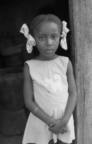 Girl's portrait, San Basilio de Palenque, 1976