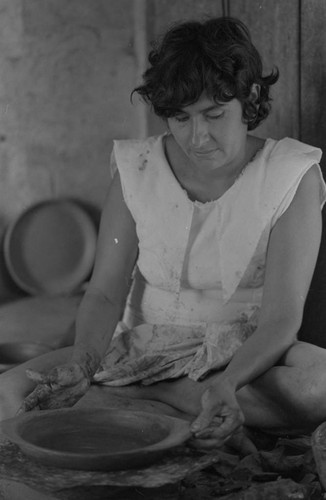 Artisan at work, La Chamba, Colombia, 1975