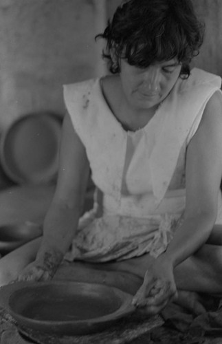 Artisan at work, La Chamba, Colombia, 1975