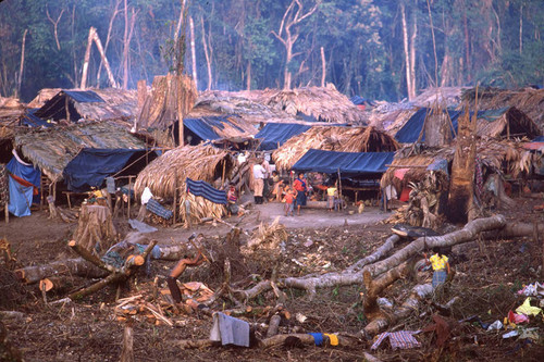 Guatemalans in a refugee camp, Puerto Rico, ca. 1983 — Calisphere