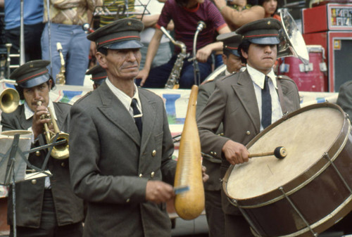 Performing at the Blacks and Whites Carnival, Nariño, Colombia, 1979