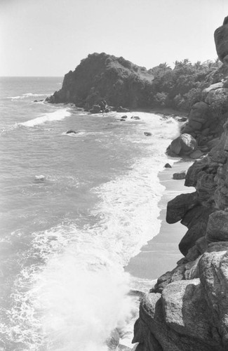 A view of the coastline, Tayrona, Colombia, 1976