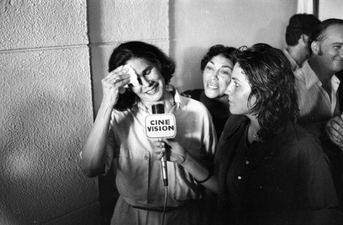 Sandinista official Violeta Barrios de Chamorro at a rally, Managua, 1979