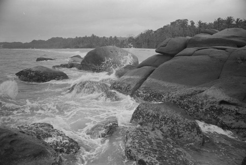 A rock formation by the sea, Tayrona, Colombia, 1976