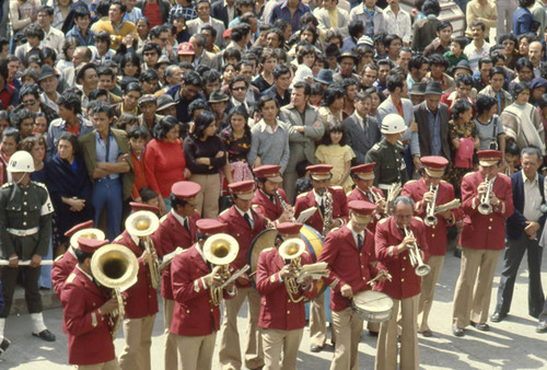 Performing at the Blacks and Whites Carnival, Nariño, Colombia, 1979