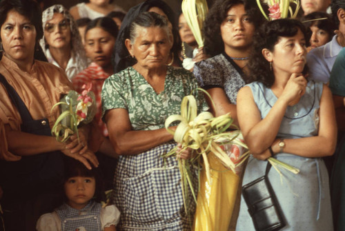 Women attending a memorial, San Salvador, El Salvador, 1982