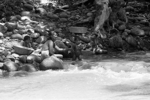 Woman at bank of river, La Guajira, Colombia, 1976