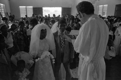 Priest celebrating a wedding, San Basilio de Palenque, 1975