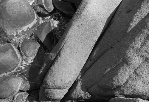 A rock formation on the beach, Tayrona, Colombia, 1976