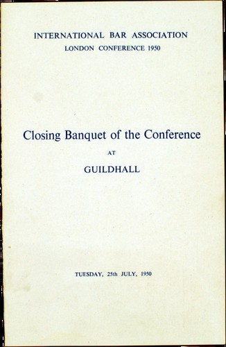 International Bar Association - Closing Banquet of the Conference at Guildhall