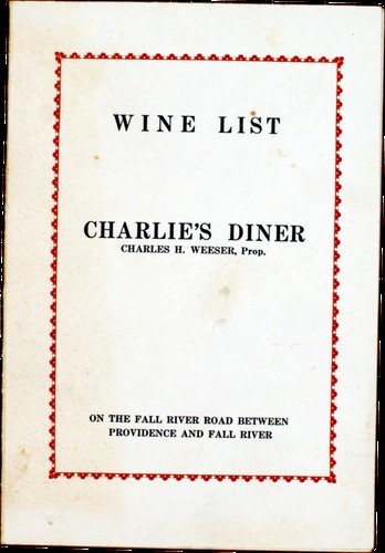 Charlie's Diner - Wine List