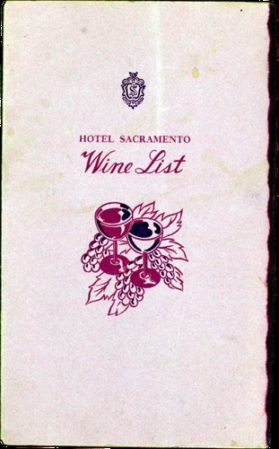 Hotel Sacramento Wine List