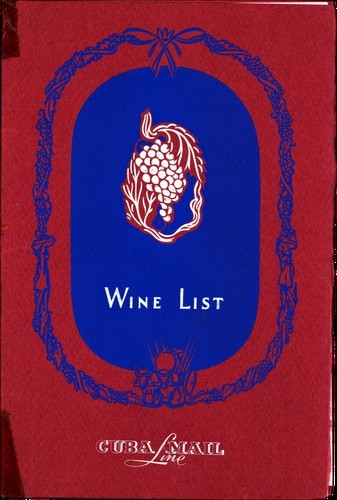 Cuba Mail Line Wine List